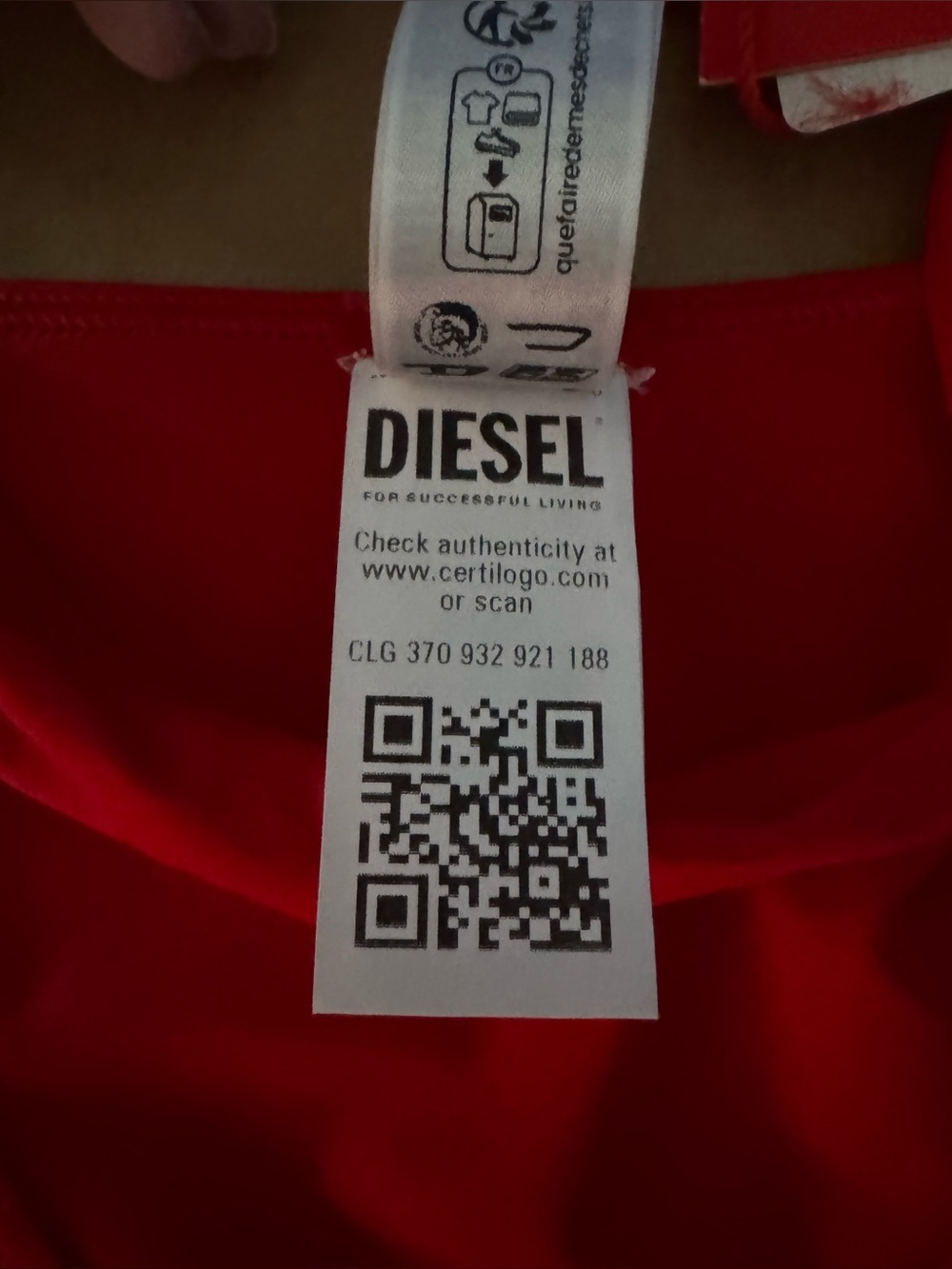 Diesel Brazilian Bikini Bottom in Formula Red - Picture 9 of 12